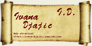 Ivana Đajić vizit kartica